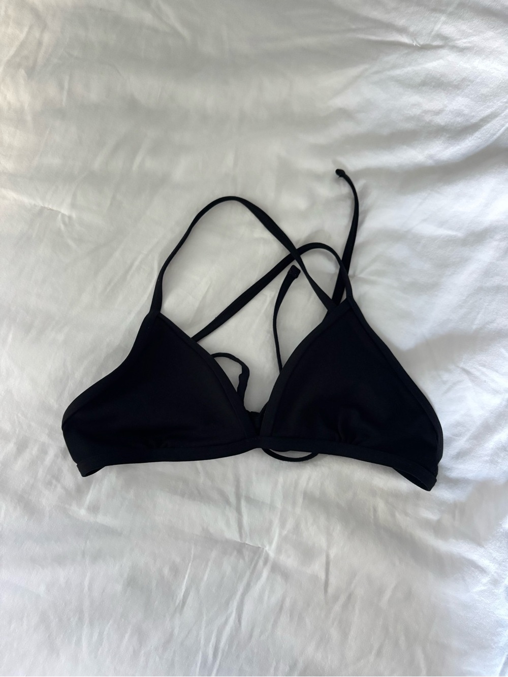Jolyn Clothing Black Strappy Triangle Bralette